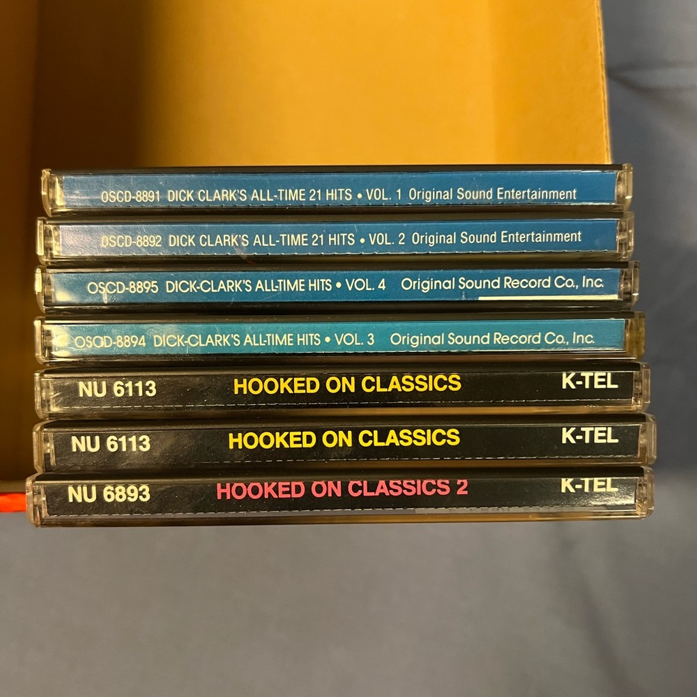 Hooked on Classics (3 CDs) and Dick Clark Hits (4 CDs)